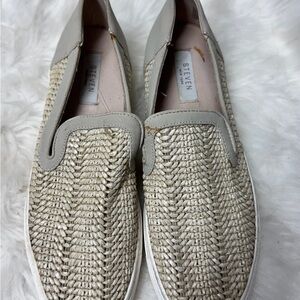 Steven by Steve Madden Raffia Slip-On Sneakers | Size 9M